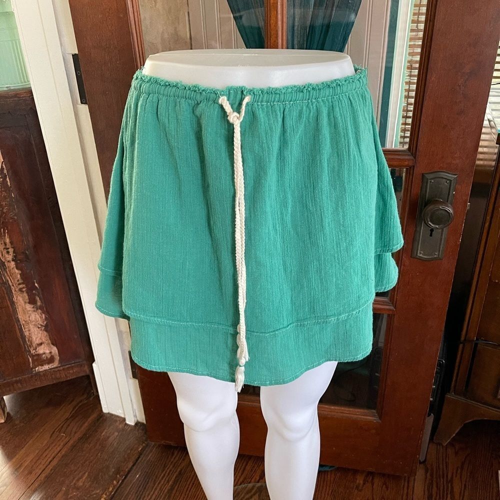 *Free People* 💯 Cotton BOHO Gauzy Lounge Skirt